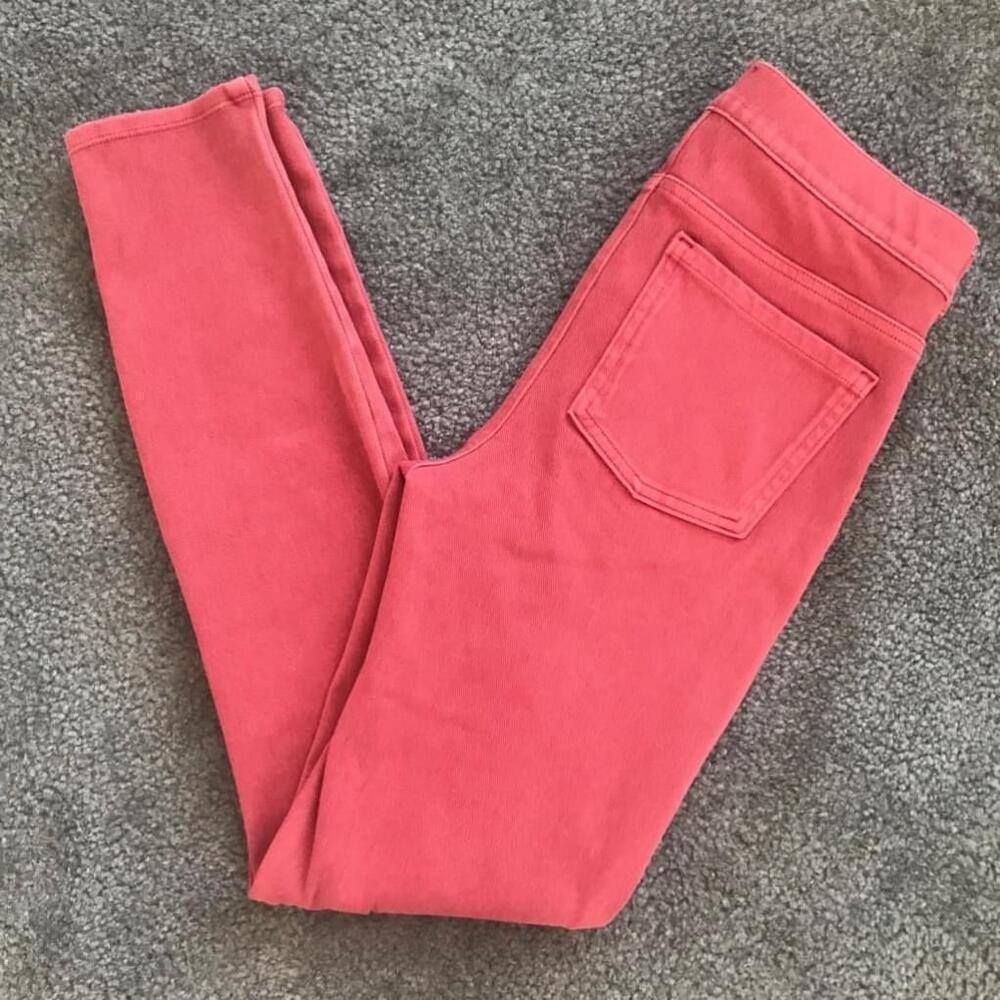 EUC Spanx Ankle Jean Leggings Nantucket Red | Sz Small